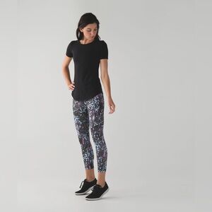 Lululemon All Sport Crop Floral Sport Tranquil Blue Multi Size 6